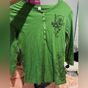 grunge green long sleeves